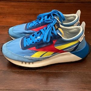 Reebok Classic Leather Legacy Splendid Blue Red and Yellow 7 Women’s 8.5